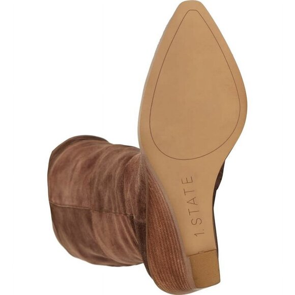 New 1.STATE 6.5 Kern Over-the-knee Wedge Suede Leather Boots - Picture 4 of 4